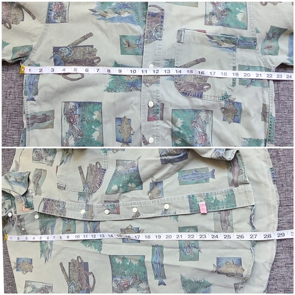 Woolrich Mens sz M Green Short Sleeve Button-down - Picture 4 of 4